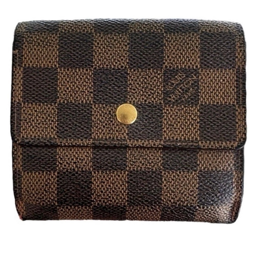 Authentic Louis Vuitton Damier Ébène Compact Wallet EUC
